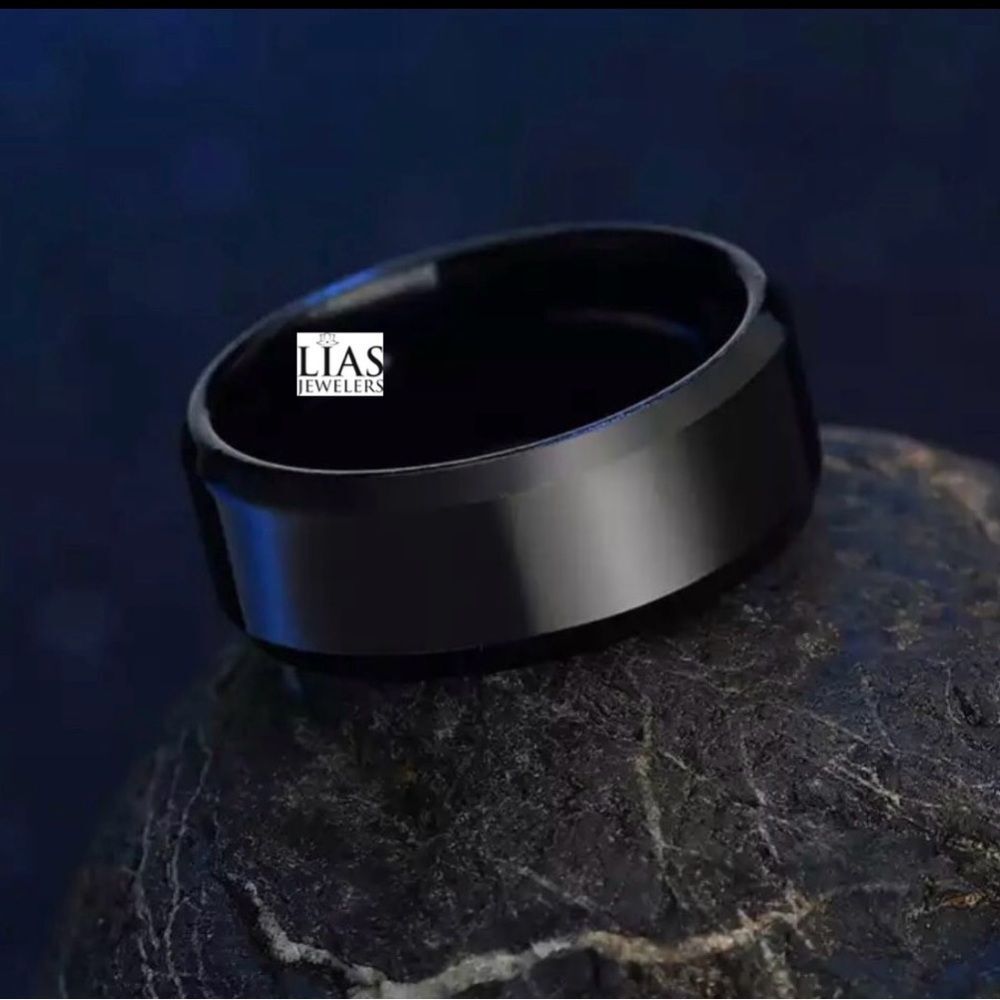 New s925 black gunmetal wedding ring